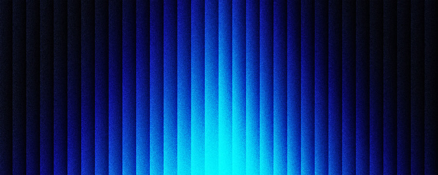 Dark cyan blue grainy background blurred glowing vertical light beam on dark backdrop, noise texture header, poster, wallpaper, banner design