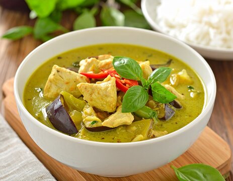 チキンとナスのグリーンカレー