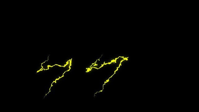 Animated blue lightning bolt bursting with electric sparks, glowing energy branches, bright thunder flashes and dark storm atmosphere, perfect for vfx overlays, transitions black background, 4k video