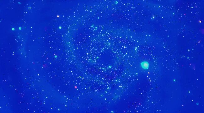 Abstract blue galaxy spiral nebula cosmic background space stars light vortex