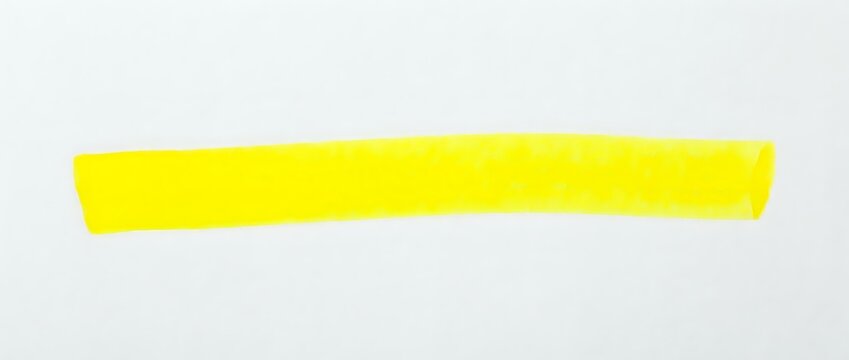 Bright yellow highlighter marker stroke on neutral background