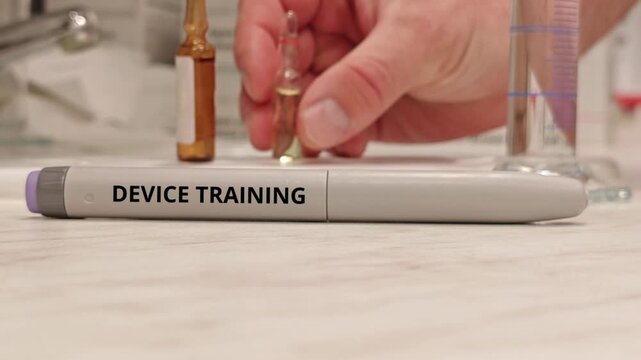 DEVICE TRAINING practical instruction in the safe and correct use of an injection pen