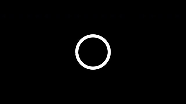 White circular progress ring loading on transparent background