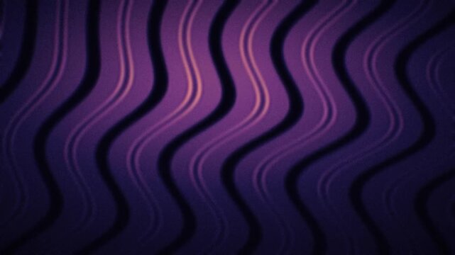 Seamless loop animation: dark cinematic grain on purple and pink wavy light ridges with neon contours, perfect for motion background, titles, branding, and screensaver use.