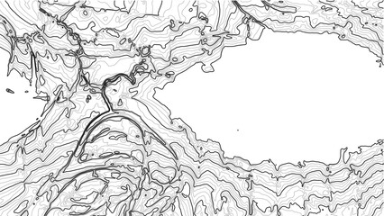 Obraz premium Big Lake Topographic Map White Background Minimalist Contour Lines 4K Arkansas