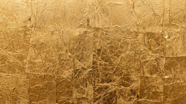 Golden Leaf Foil Texture Background for Luxury Design