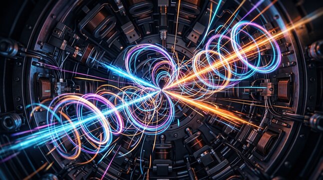 Particle Collision in Futuristic Quantum Physics Accelerator