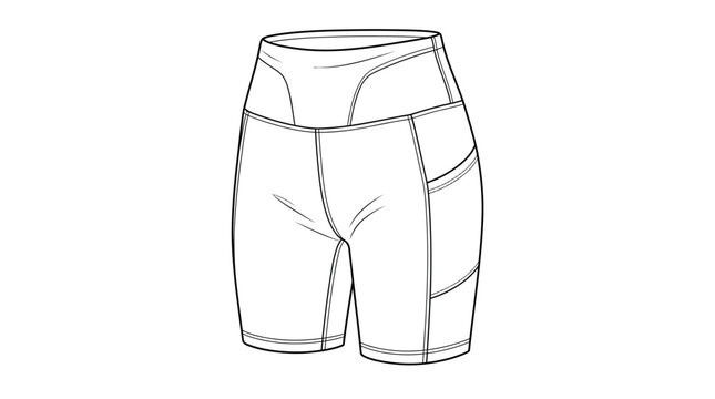 Athletic Shorts Fashion Sketch