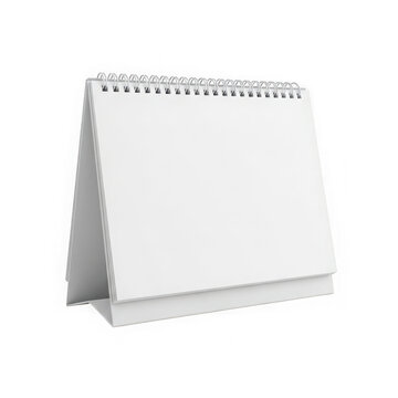 Blank white desk calendar for office planning and business schedule organization