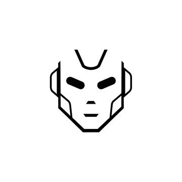 Futuristic robot head icon