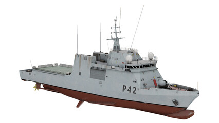Fototapeta premium 3D rendering of advanced Meteoro class patrol vessel