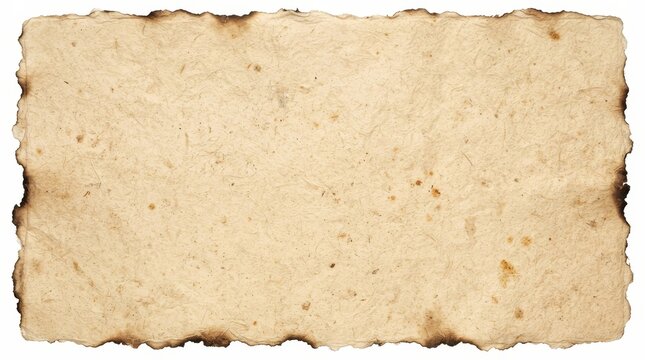 Aged vintage paper texture with burnt edges