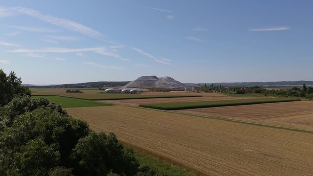 White Salt Mountain Revealed Beyond Treetops Aerial