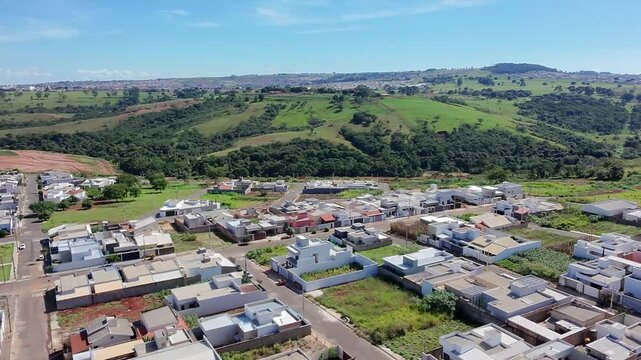 Vista a&eacute;rea do Bairro El&iacute;sios em Patos de Minas, Minas Gerais
