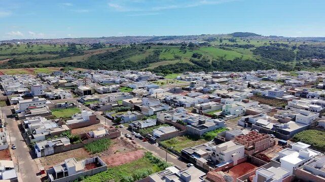 Vista a&eacute;rea do Bairro El&iacute;sios em Patos de Minas, Minas Gerais