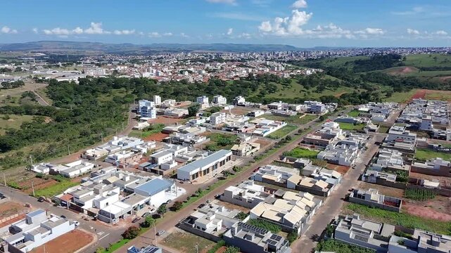 Vista a&eacute;rea do Bairro El&iacute;sios em Patos de Minas, Minas Gerais