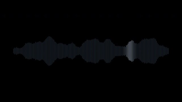Electric blue waveform pulsing over black background seamless loop