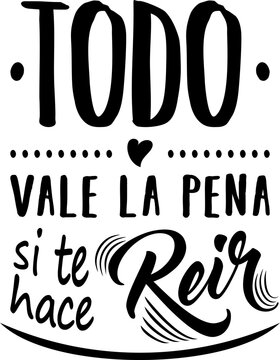 Frase decorativa inspiradora en lettering vectorial para decoraci&oacute;n de interiores