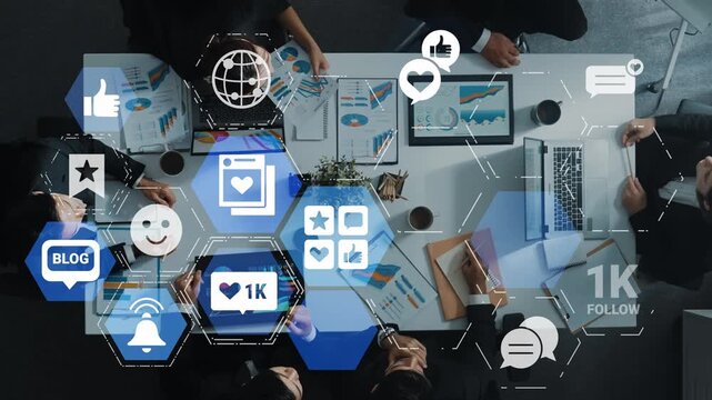 Concept of social media revolutionizes digital communication. This platform enables global connectivity, enhancing social media strategies for effective marketing and engagement. Funnel