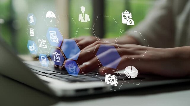 Loan icons represent debt, repayment, and financial planning. Loan supports banking, loan connects credit with payment systems, and loan helps manage interest effectively. Funnel