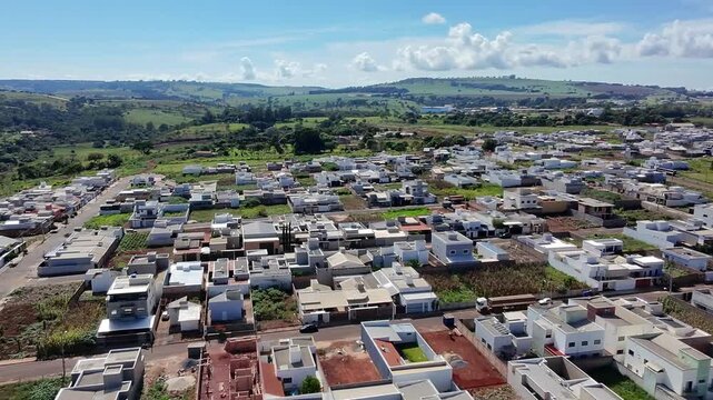 Vista a&eacute;rea do Bairro El&iacute;sios em Patos de Minas, Minas Gerais