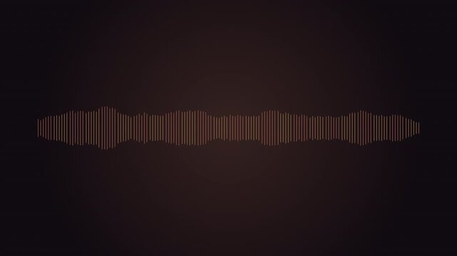 Coral waveform peaks bouncing over dark plum background seamless loop