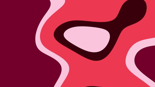 Liquid Abstract Background with Red and Pink Flowing Shapes