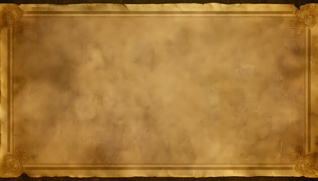 Old gold and sepia textured parchment with vintage grunge accents
