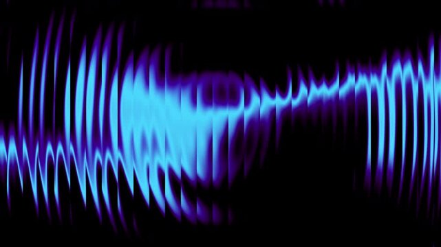 Looping 3D animation. Abstract minimalist background of flat discs with reflection. Blue glance gradient transforms and changes colors inside the