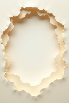 Borde de papel de varias capas gruesas, con superposici&oacute;n de papel visible y textura sutil; tonos crema c&aacute;lidos
