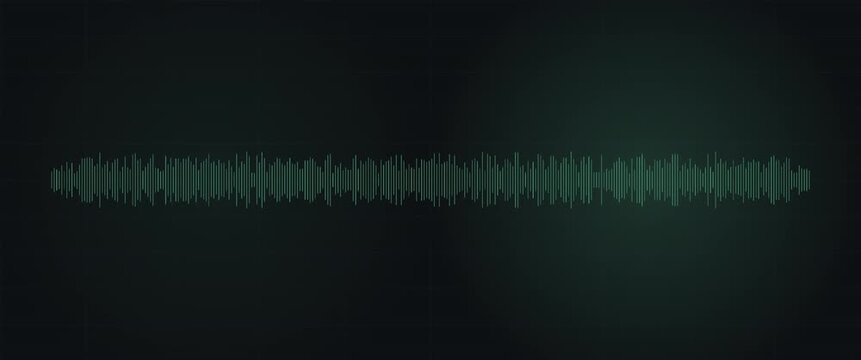 Cinematic widescreen mint waveform bars anamorphic seamless loop
