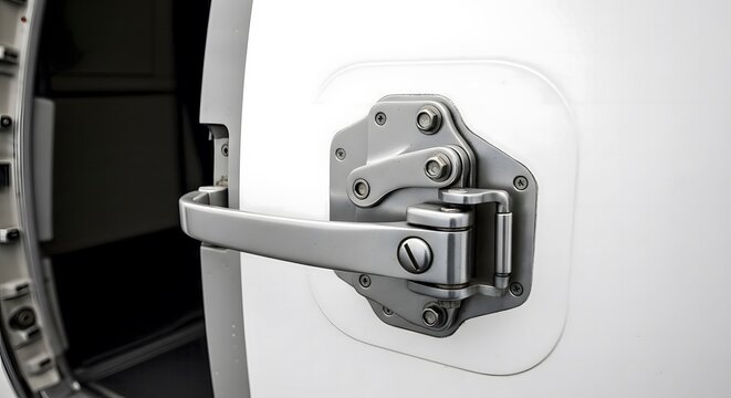 Heavy Duty Truck Door Latch Mechanism Close Up