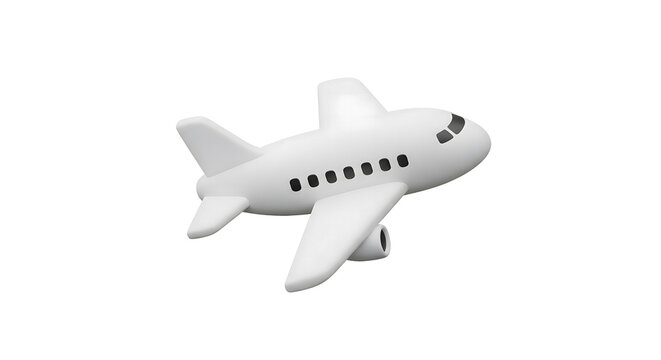 White Airplane Travel Concept