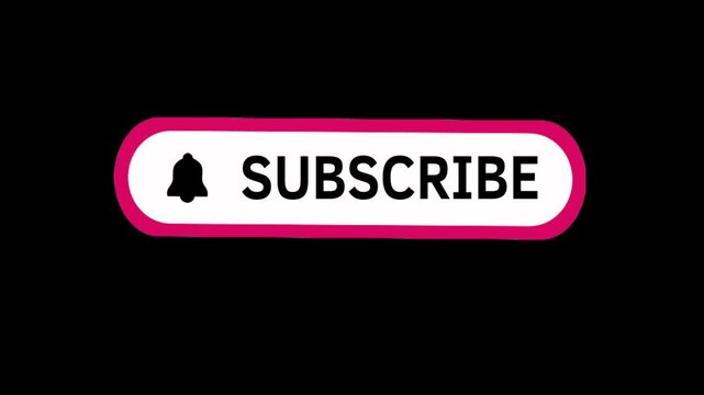 Subscribe Button Animation Center Position Transparent Background Help you quickly overlay the animated button onto your project like a transparent sticker
