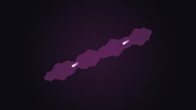 Magenta waveform racing diagonally over indigo seamless loop