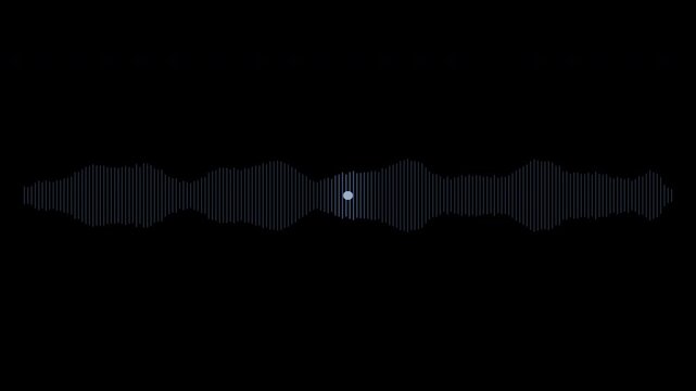 Icy blue waveform pulsing over dark background seamless loop