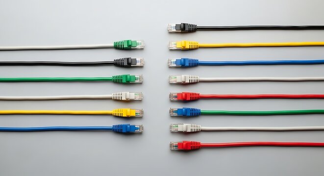 Colorful assortment of electrical jumper wires.