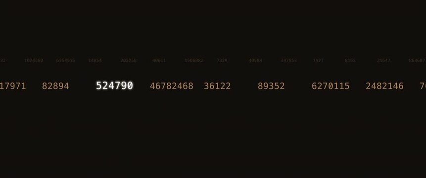 Cinematic widescreen amber ticker anamorphic seamless loop
