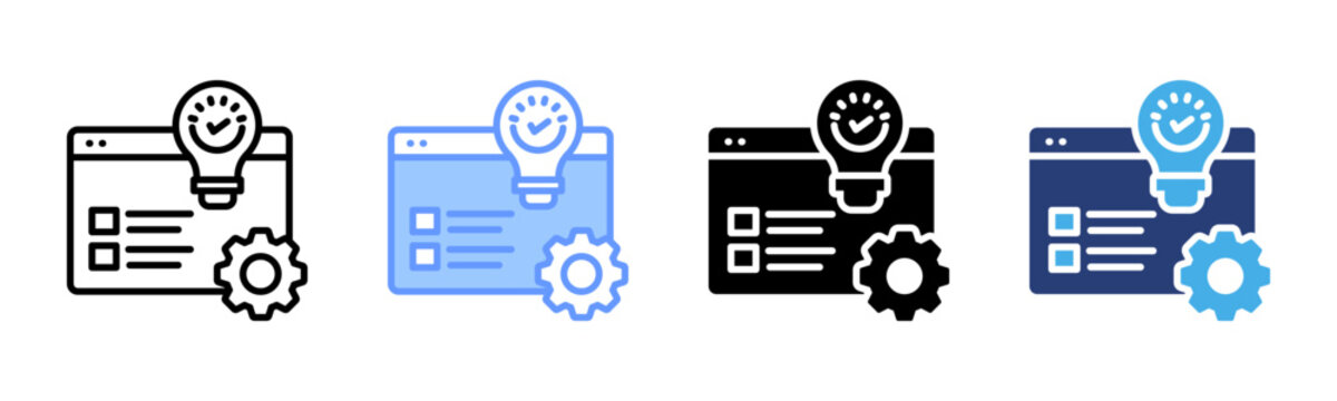 Proactive icon set multiple style collection