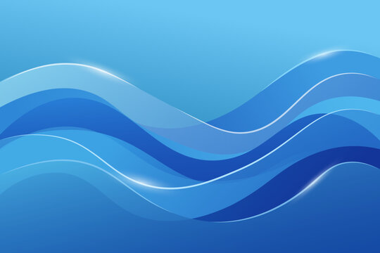 modern abstract background with gradient  blue color wavy shapes , for poster. banner, web design, header, cover, billboard, brochure, social media, landing page