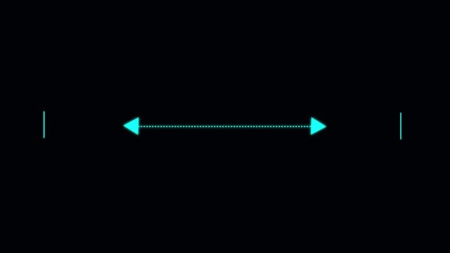 Double side indicator arrow animation on white background. Left and right arrow icon motion graphics. two side arrow distance 4k video footage.