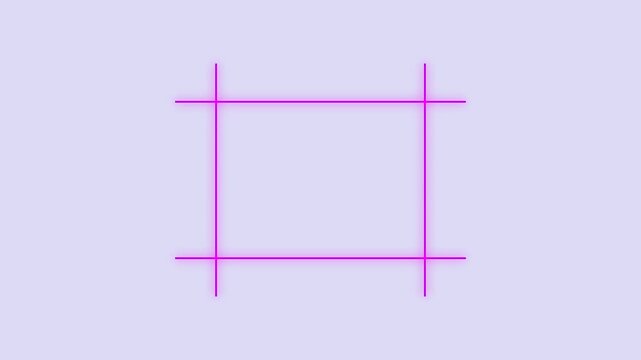  glowing rectangular flicker light frame on white background with digital grid texture