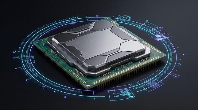 Computer processor with digital data overlay
