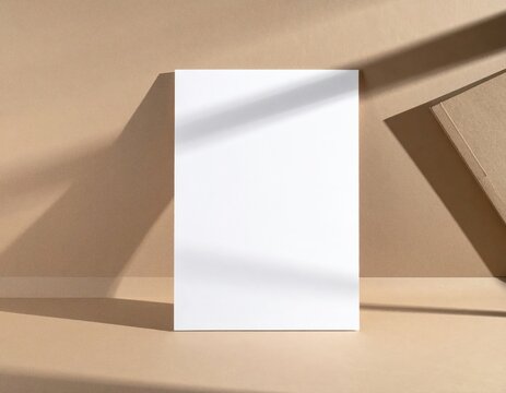Blank Letterhead Paper Mockup on Minimal Desk
