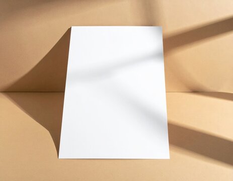 Blank Letterhead Paper Mockup on Minimal Desk