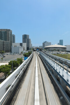 Rail line - Toyo Su - Tokyo Japan is famous for its trains and public transport systems