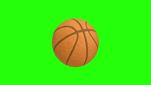 Basketball Action Animation on Green Screen
