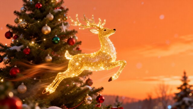 deer in the snow