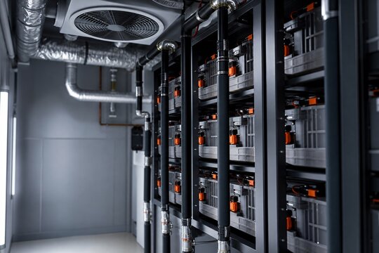 Thermal management system inside a battery storage room