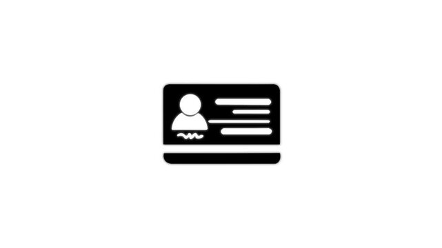 ID Card icon. identity card icon animation. personal data files or id cards concept.
